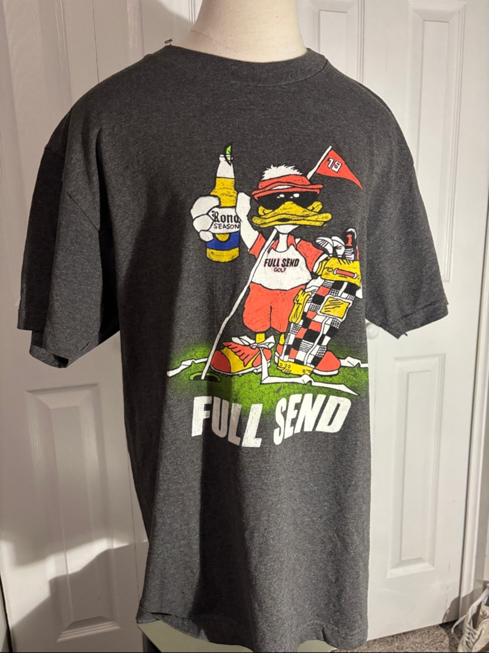 Full Send Graphic Tee - Dark Gray Mens Short Sleeve Shirt